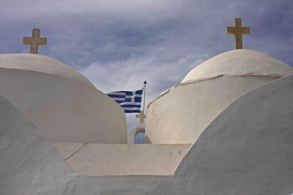 Wall Art Painting id:131346, Name: Greece, Cyclades, Vathi Greek Orthodox church, Artist: Noble Gardner, Nancy