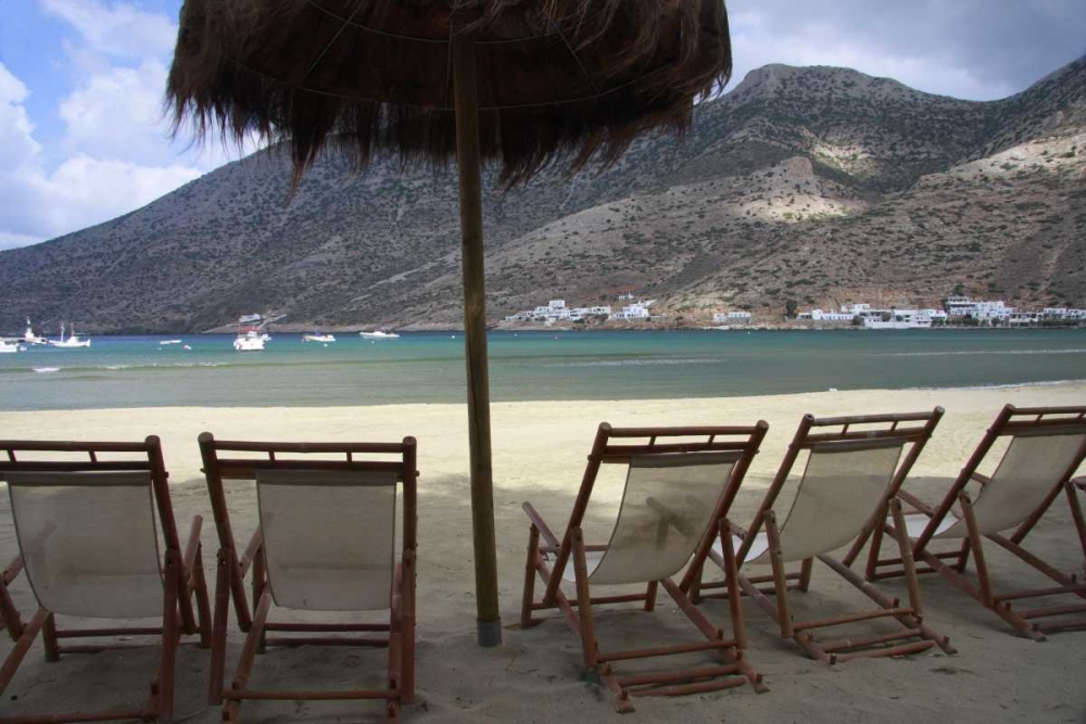 Wall Art Painting id:131355, Name: Greece, Cyclades, Sifnos Beach in Sifnos harbor, Artist: Noble Gardner, Nancy