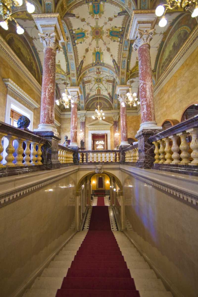 Wall Art Painting id:136765, Name: Hungary, Budapest Parliament Building Interior, Artist: Zuckerman, Jim