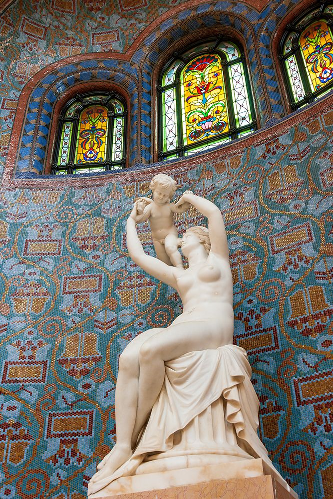 Wall Art Painting id:517929, Name: Statue inside The Gellert Hotel and Baths-known as the finest of Budapest bath houses with its Neo-, Artist: Haseltine, Tom