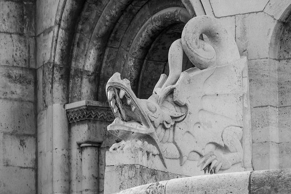 Wall Art Painting id:517938, Name: Hungary-Budapest-Dragon statue at Fishermans Bastion building, Artist: Haseltine, Tom