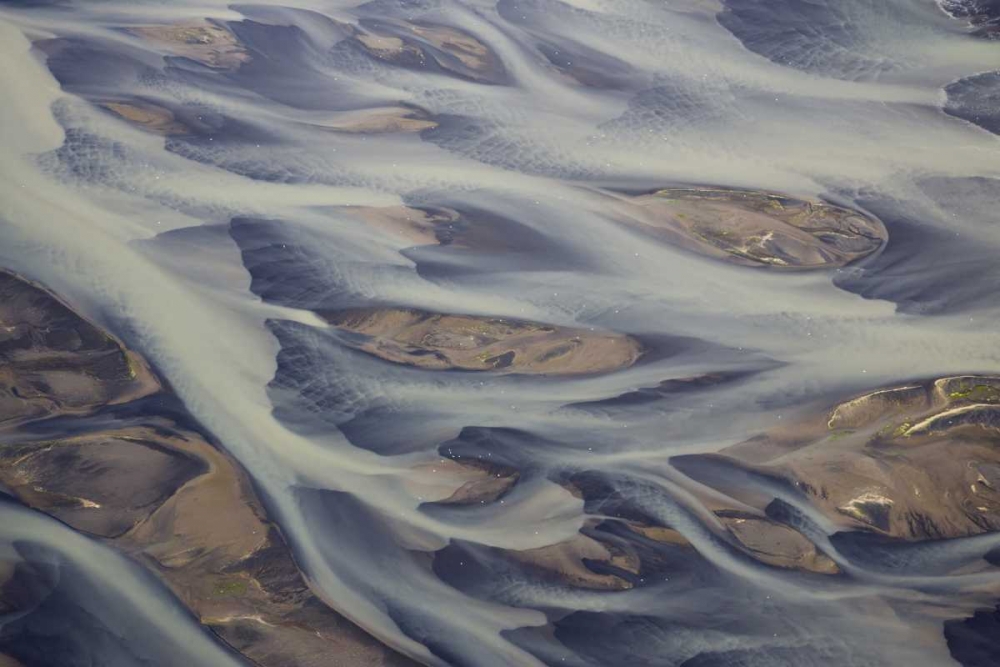 Wall Art Painting id:126947, Name: Iceland, Reykjavik Aerial of Holsa River delta, Artist: Anon, Josh
