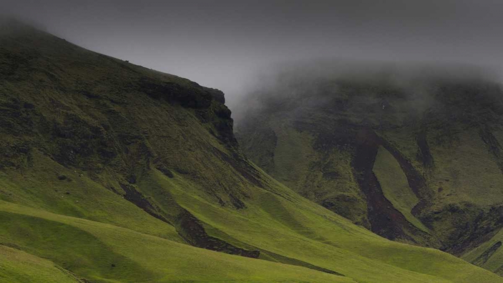 Wall Art Painting id:136190, Name: Iceland Misty mountainside landscape, Artist: Young, Bill