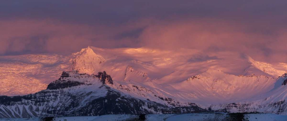 Wall Art Painting id:136206, Name: Iceland Landscape of glacier at sunset, Artist: Young, Bill