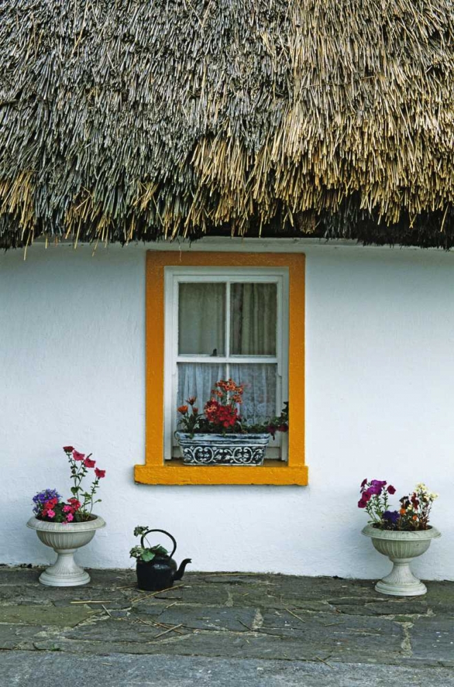 Wall Art Painting id:127566, Name: Ireland, Co Clare A thatch-roofed cottage, Artist: Flaherty, Dennis