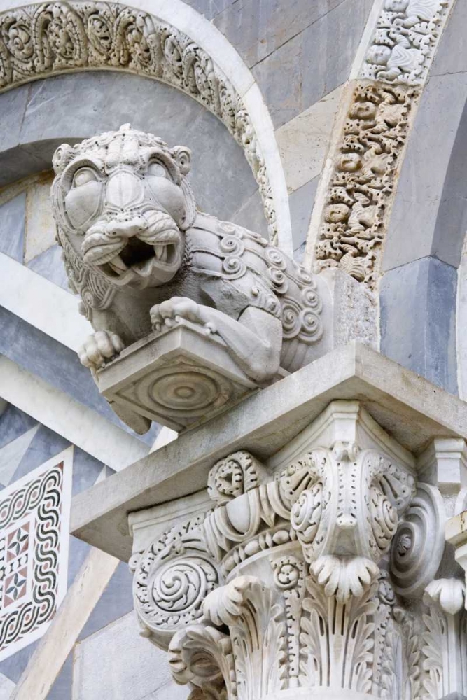 Wall Art Painting id:127977, Name: Italy, Pisa A gargoyle above door of Duomo Pisa, Artist: Flaherty, Dennis