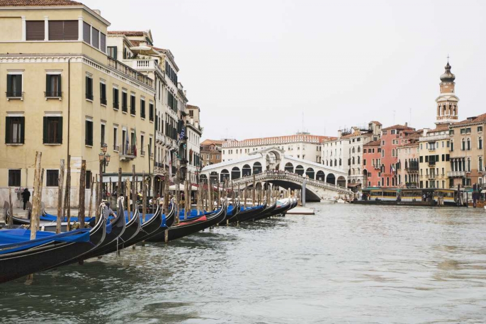 Wall Art Painting id:127631, Name: Italy, Venice Gondolas along the Grand Canal, Artist: Flaherty, Dennis