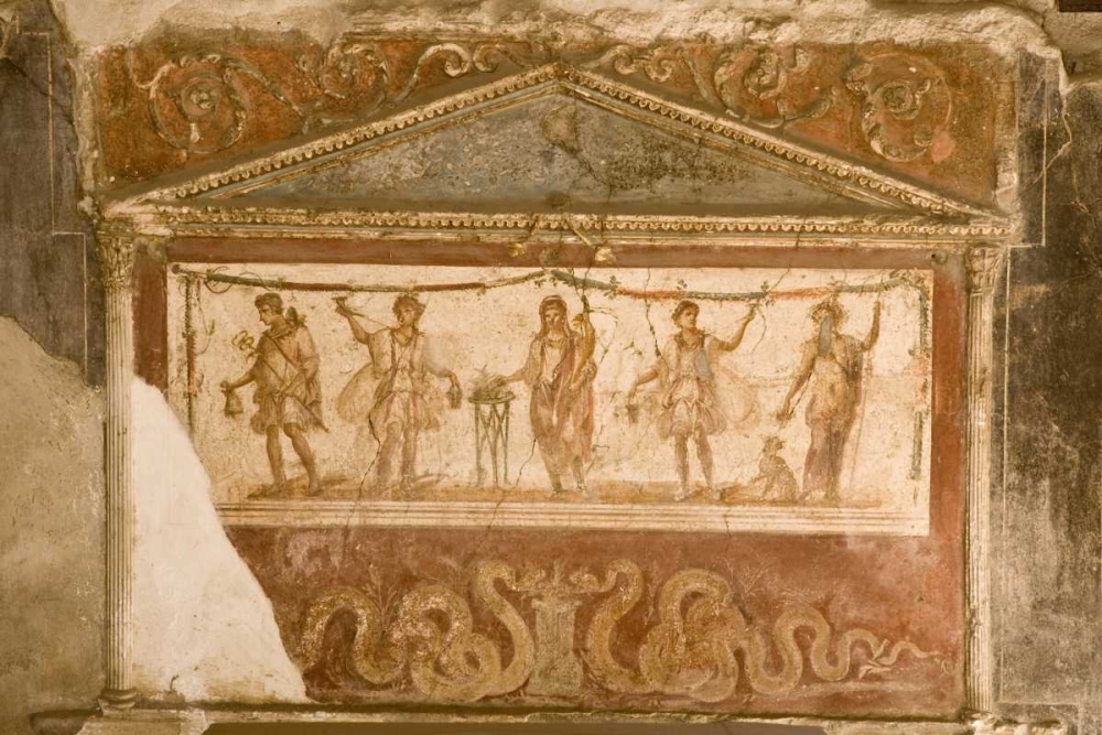 Wall Art Painting id:130096, Name: Italy, Campania, Pompeii House and caupona, Artist: Kaveney, Wendy