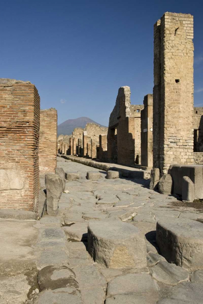 Wall Art Painting id:130426, Name: Italy, Campania, Pompeii Streets of city ruins, Artist: Kaveney, Wendy