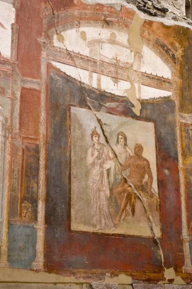 Wall Art Painting id:130480, Name: Italy, Campania Fresco in the Hall of Augustals, Artist: Kaveney, Wendy