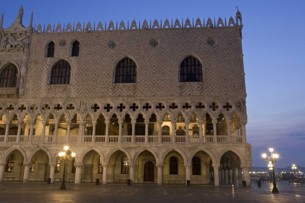 Wall Art Painting id:136329, Name: Italy, Venice Doges Palace in early morning, Artist: Young, Bill