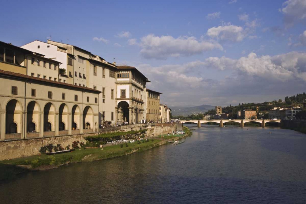 Wall Art Painting id:127997, Name: Italy, Tuscany, Florence Bridge over Arno River, Artist: Flaherty, Dennis