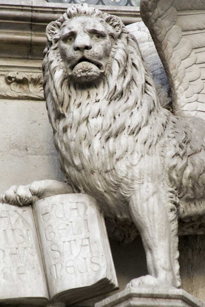 Wall Art Painting id:130518, Name: Italy, Venice Detail of statue of a winged lion, Artist: Kaveney, Wendy