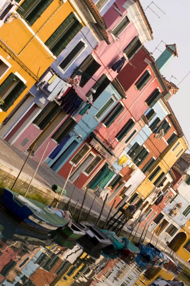 Wall Art Painting id:130107, Name: Italy, Venice House reflections on a canal, Artist: Kaveney, Wendy