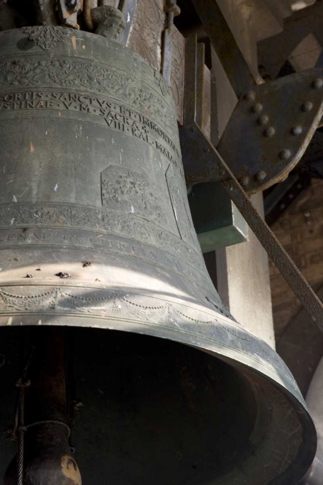 Wall Art Painting id:129958, Name: Italy, Venice Campanile bell with Latin, Artist: Kaveney, Wendy