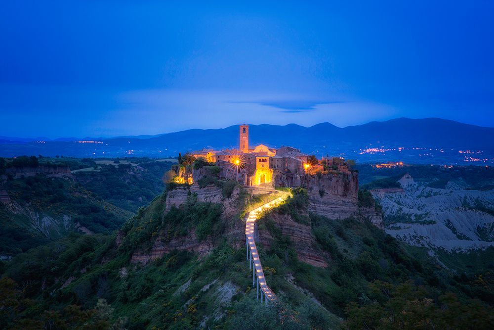 Wall Art Painting id:517981, Name: Europe-Italy-Civita di Bagnoregio-Medieval hilltop town lit at sunset, Artist: Jaynes Gallery