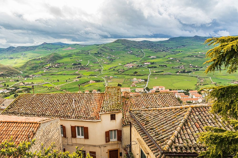 Wall Art Painting id:402904, Name: Palermo Province-Gangi Territorial town view of the countryside around Gangi in the mountains, Artist: Wilson, Emily