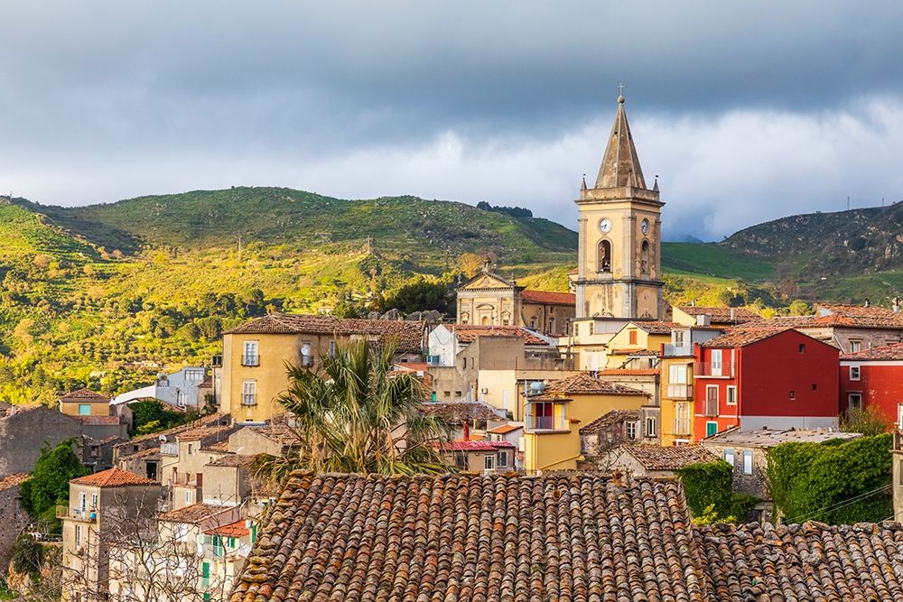 Wall Art Painting id:402920, Name: Messina Province-Novara di Sicilia The medieval hill town of Novara di Sicilia, Artist: Wilson, Emily