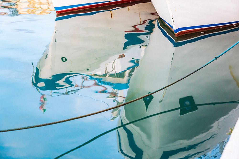 Wall Art Painting id:402931, Name: Agrigento Province-Sciacca Reflection of fishing boats in the harbor of Sciacca, Artist: Wilson, Emily