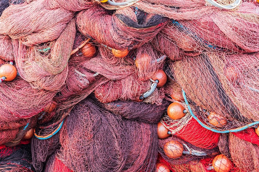 Wall Art Painting id:402943, Name: Trapani Province-Trapani Fishing nets and buoys on the docks of the harbor in Trapani, Artist: Wilson, Emily