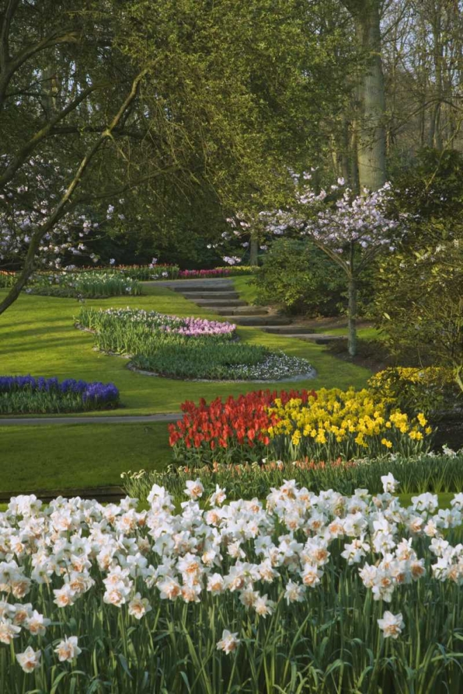 Wall Art Painting id:127487, Name: Netherlands, Lisse Manicured garden beds, Artist: Flaherty, Dennis
