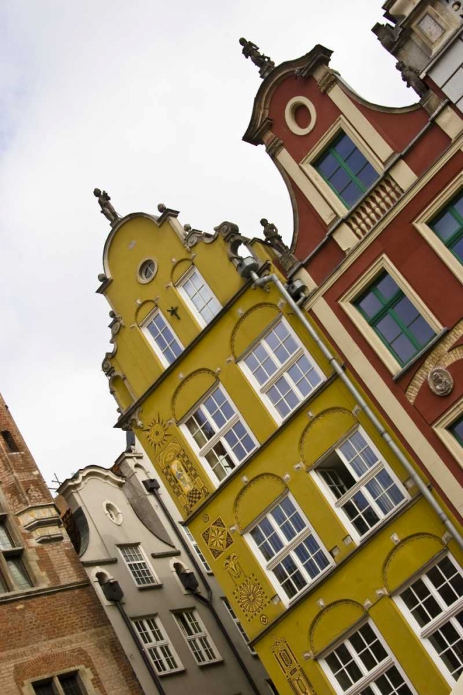 Wall Art Painting id:133528, Name: Poland, Gdansk Detail of Old Town row houses, Artist: Ross, Nancy ,  Steve