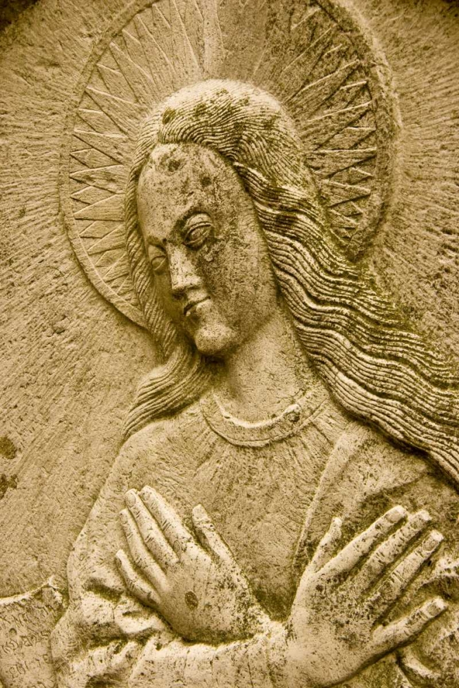 Wall Art Painting id:133518, Name: Poland, Gdansk Bas relief of religious icon, Artist: Ross, Nancy ,  Steve