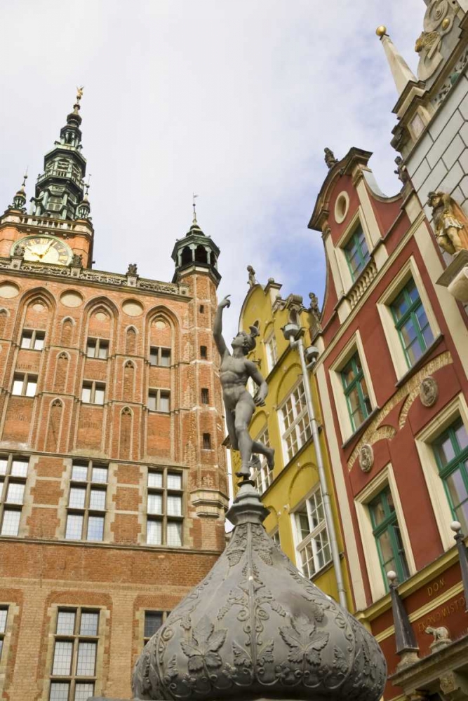 Wall Art Painting id:133551, Name: Poland, Gdansk Town Hall buildings in Old Town, Artist: Ross, Nancy ,  Steve