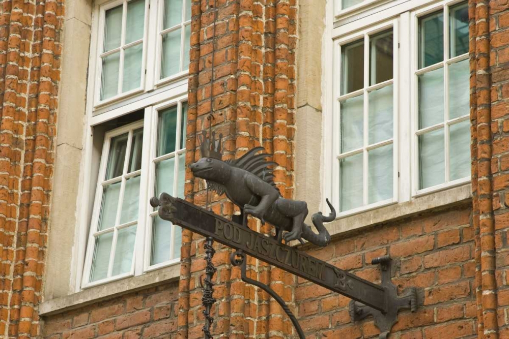 Wall Art Painting id:133503, Name: Poland, Gdansk Detail of restaurant sign, Artist: Ross, Nancy ,  Steve