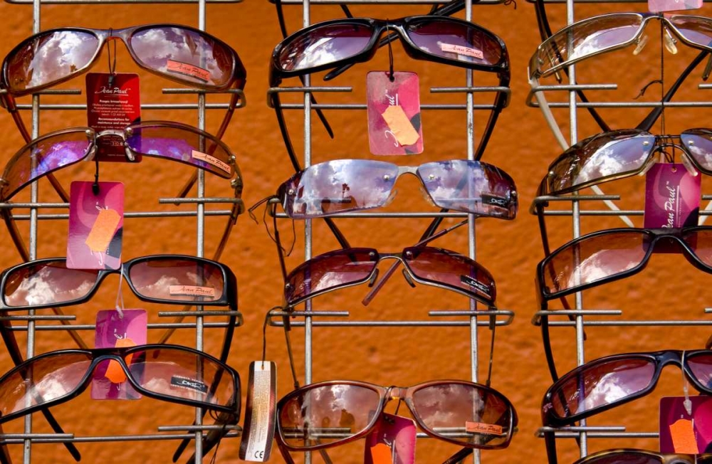 Wall Art Painting id:133531, Name: Poland, Gdansk Sunglasses on display in shop, Artist: Ross, Nancy ,  Steve