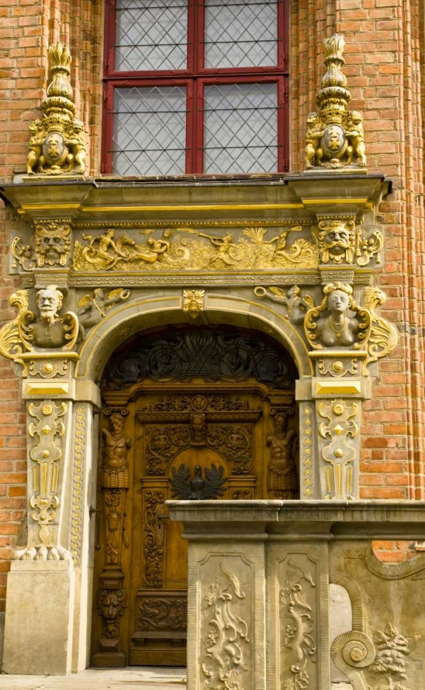 Wall Art Painting id:133491, Name: Poland, Gdansk Detail of ornate door, Artist: Ross, Nancy ,  Steve