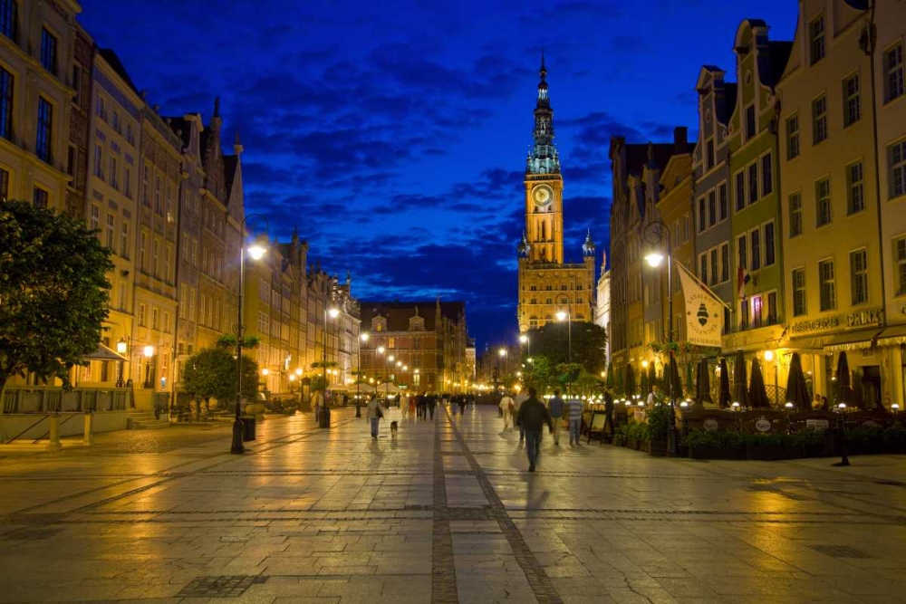 Wall Art Painting id:136687, Name: Poland, Gdansk Plaza for walking and dining, Artist: Zuckerman, Jim