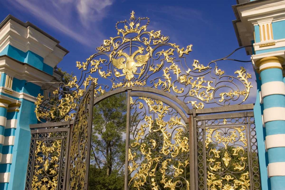 Wall Art Painting id:133572, Name: Russia, Pushkin Gate detail at Catherine Palace, Artist: Ross, Nancy ,  Steve