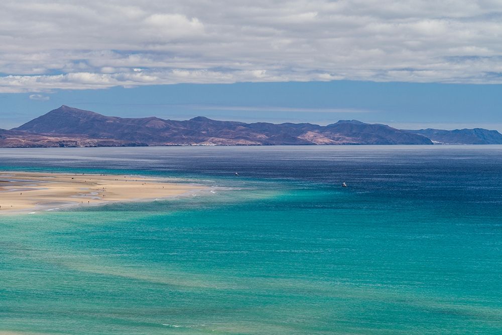 Wall Art Painting id:403263, Name: Canary Islands-Fuerteventura Island-Costa Calma-high angle view of Playa de Sotavento beach, Artist: Bibikow, Walter