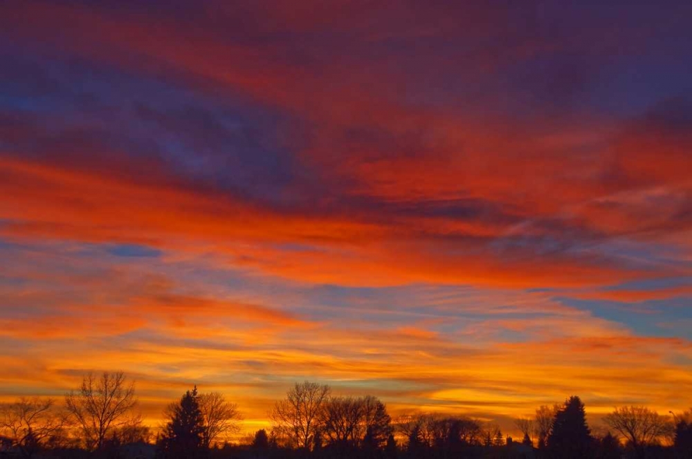 Wall Art Painting id:128450, Name: Sky at sunset, Artist: Grandmaison, Mike