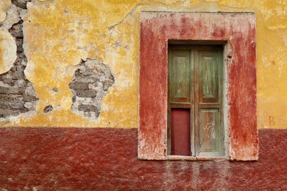 Wall Art Painting id:131694, Name: Mexico Window in colorful wall, Artist: Paulson, Don