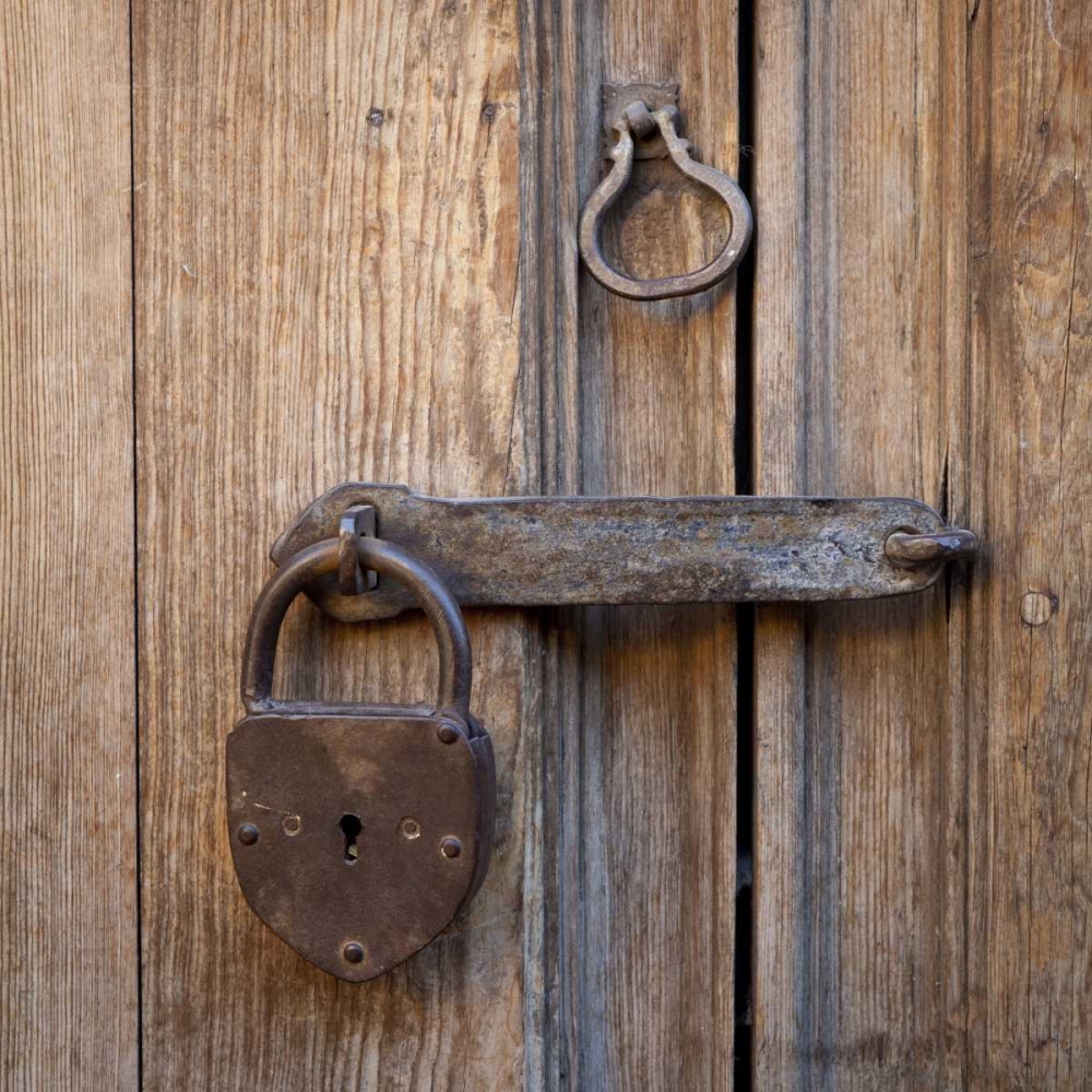 Wall Art Painting id:132509, Name: Mexico Detail of a door with antique padlock, Artist: Paulson, Don