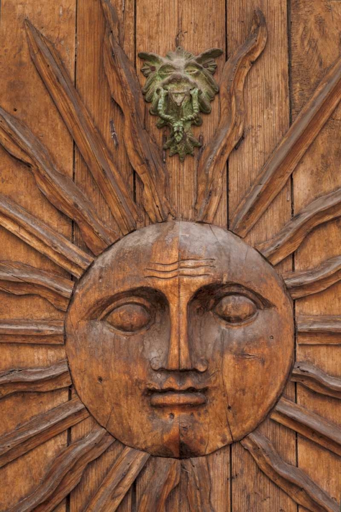 Wall Art Painting id:131687, Name: Mexico Sun carving on doorway, Artist: Paulson, Don