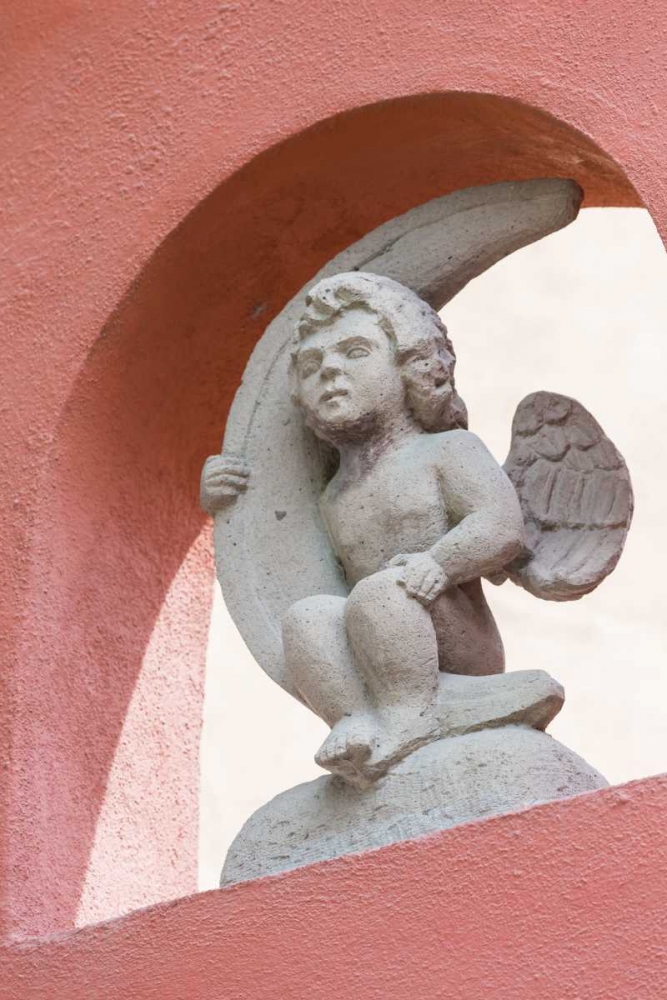 Wall Art Painting id:131758, Name: Mexico Cherub holding quarter moon, Artist: Paulson, Don