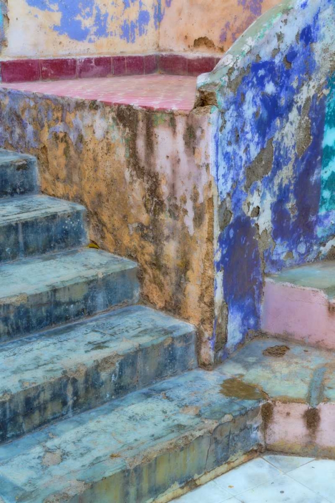 Wall Art Painting id:132249, Name: Mexico, Guanajuato Colorful stairs and wall, Artist: Paulson, Don