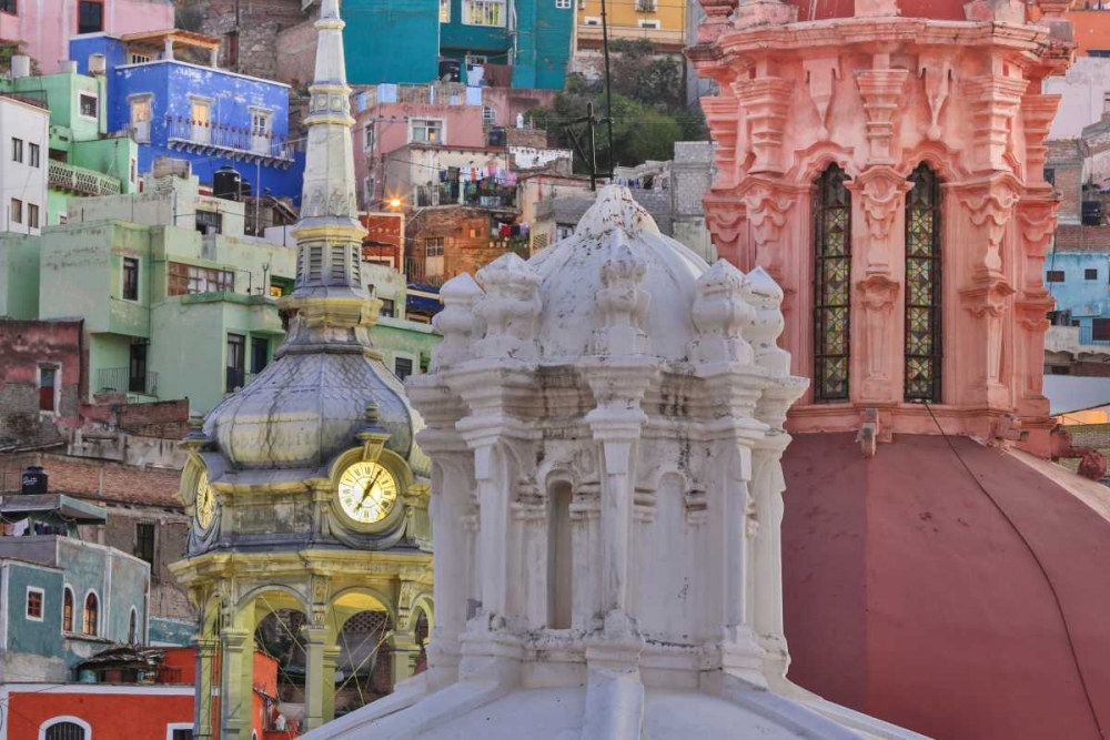 Wall Art Painting id:132203, Name: Mexico, Guanajuato Houses and church domes, Artist: Paulson, Don