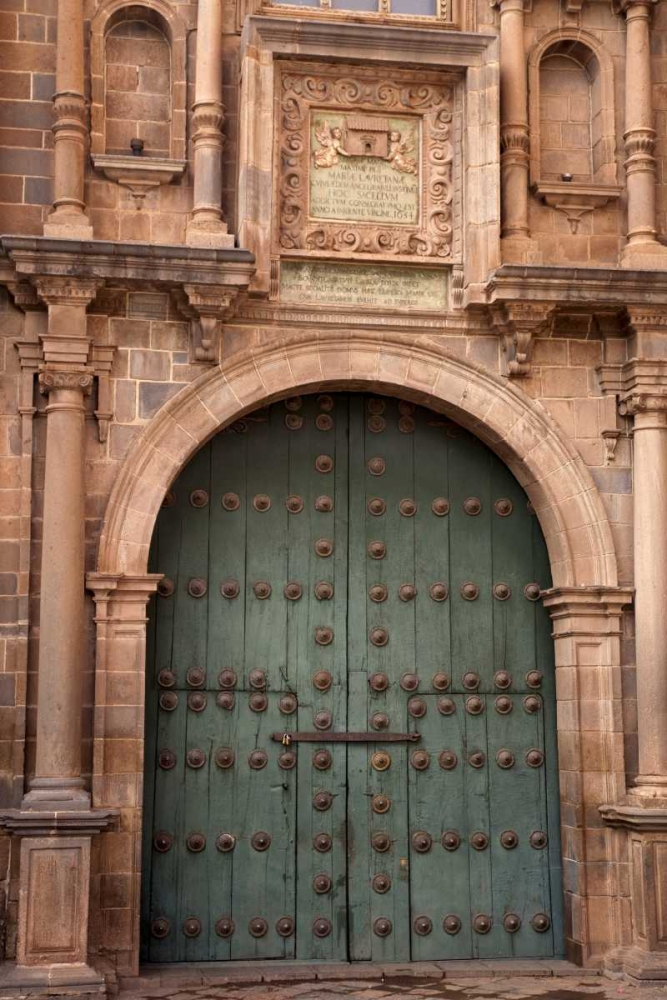 Wall Art Painting id:129952, Name: Peru, Cuzco The door of a Jesuit church, Artist: Kaveney, Wendy