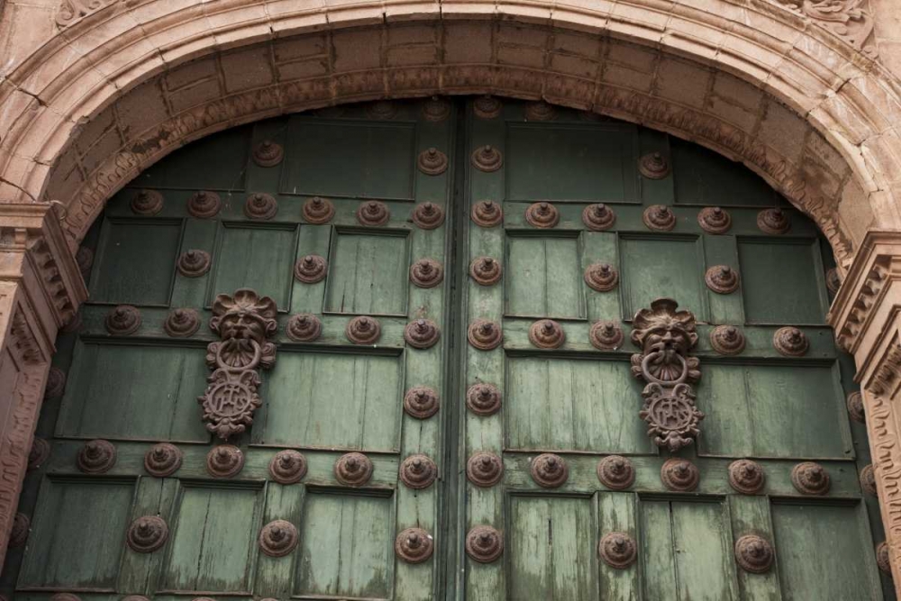 Wall Art Painting id:129953, Name: Peru, Cuzco The door of a Jesuit church, Artist: Kaveney, Wendy