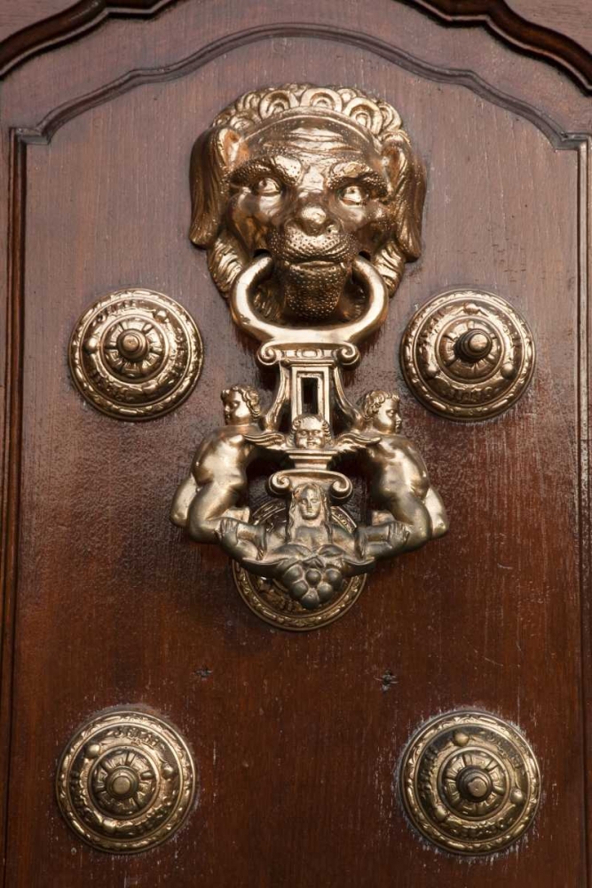 Wall Art Painting id:130324, Name: Peru, Lima Door knocker on Basilica Cathedral, Artist: Kaveney, Wendy