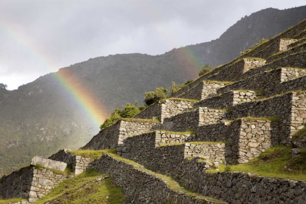 Wall Art Painting id:130285, Name: Peru, Machu Picchu Rainbows over the terraces, Artist: Kaveney, Wendy