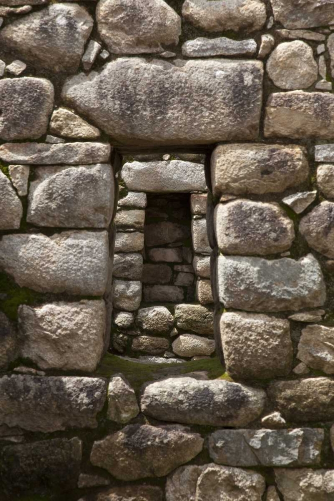 Wall Art Painting id:130029, Name: Niche and stone window, Machu Picchu, Peru, Artist: Kaveney, Wendy