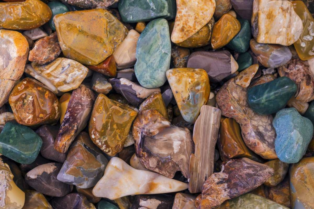 Wall Art Painting id:132606, Name: USA, Arizona, Tucson Detail of polished rocks, Artist: Paulson, Don