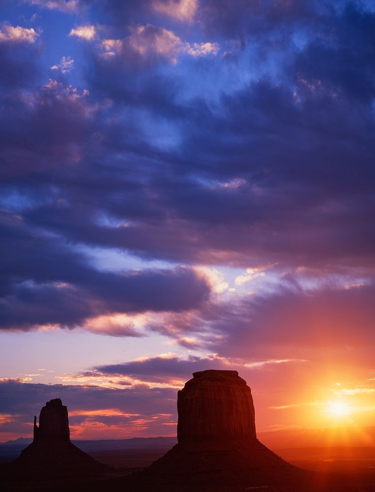 Wall Art Painting id:404696, Name: Arizona-Monument Valley Sunrise silhouettes of formations , Artist: Jaynes Gallery