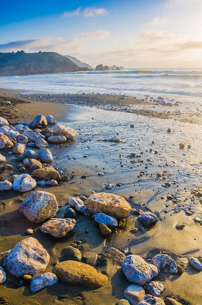 Wall Art Painting id:404873, Name: Rockaway Beach-Pacifica-California-USA, Artist: Miller, Anna