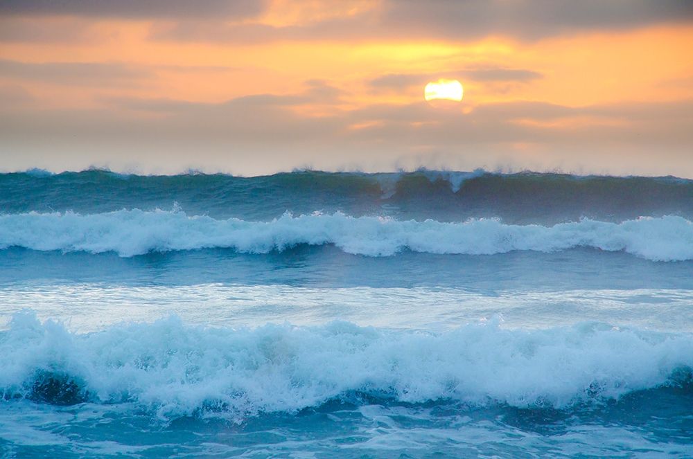 Wall Art Painting id:404875, Name: Rockaway Beach Sunset-Pacifica-California-USA, Artist: Miller, Anna